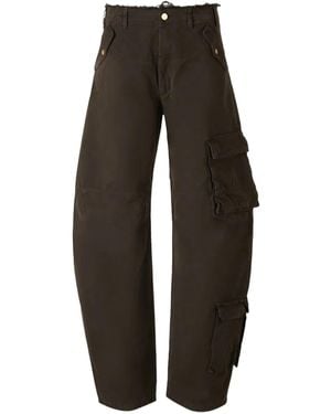 DARKPARK Rosalind Frayed Pocket Trousers - Brown