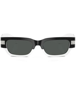 Versace Classic Top Rectangle-Frame Sunglasses - Gray