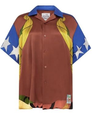 Donde Esteban Chemise Palenque À Imprimé Graphique - Blue