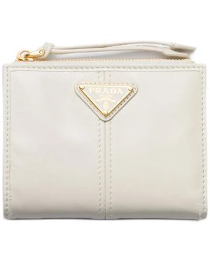 Prada Small Leather Wallet - Natural