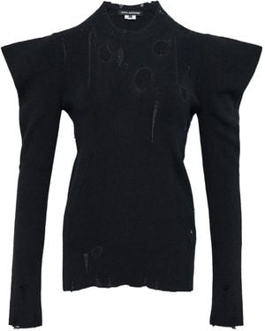Junya Watanabe Gerippter Pullover - Schwarz
