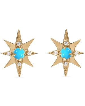 Eden Presley Pendientes Con Motivo De Estrella Y Turquesa - Azul