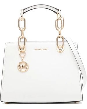 Michael Kors Borsa A Spalla Con Logo - Bianco