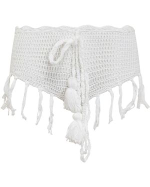 Matimì Crochet-Knit Shorts - White