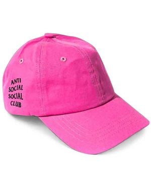 ANTI SOCIAL SOCIAL CLUB Logo-Print Baseball Cap - Pink