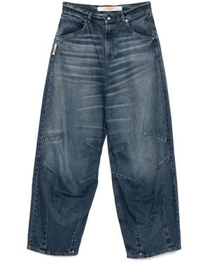 PDF Paneled Five-Pocket Jeans - Blue