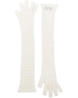 Fabiana Filippi Long-Fingerless Gloves - White