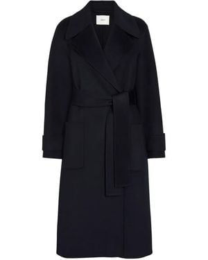 JOSEPH Belt Coat - Blue