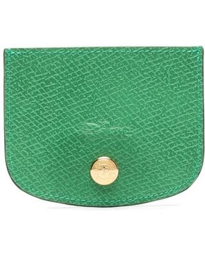 Longchamp Épure Logo-Embroidered Cardholder - Green