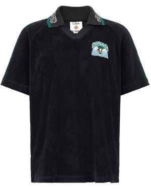 CASABLANCA Embroidered Top - Black