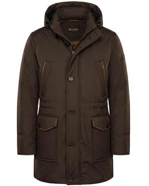 Moorer Padded Hooded Jacket - Brown
