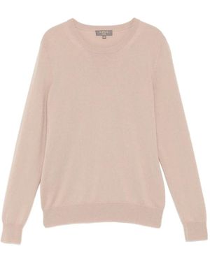 N.Peal Cashmere Evie Round-Neck Top - Natural