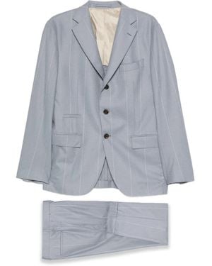 Eleventy Pinstripe Single-Breasted Suit - Blue