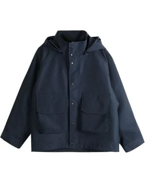 Nanamica X Gore-tex Flap-pocket Parka Coat - Blue