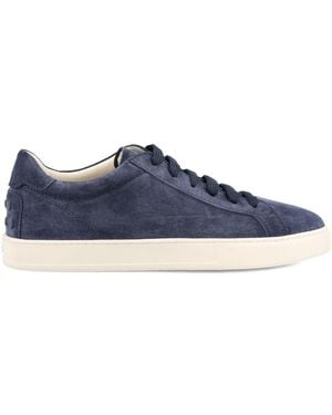 Tod's Studded Suede Trainers - Bleu