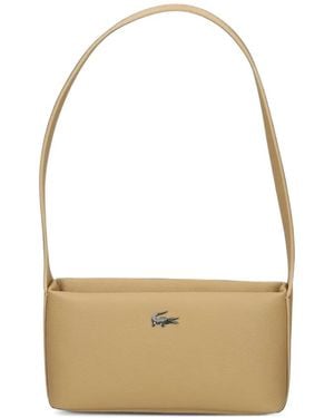 Lacoste Schultertasche Mit Logo-Schild - Weiß