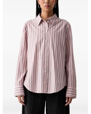 Marc O' Polo Vertical-Stripe Shirt - Pink