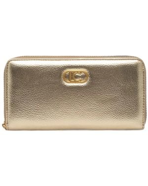 Lola Casademunt Logo-Plaque Zip-Around Wallet - Natural