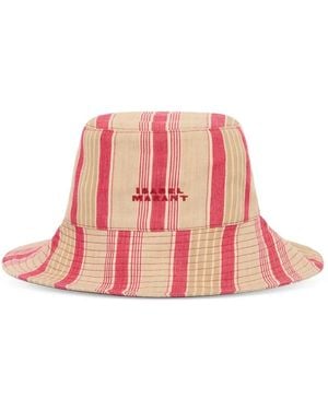 Isabel Marant Shaelyn Striped Bucket Hat - Pink