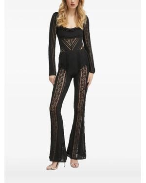 Charo Ruiz Lace-panelled jumpsuit - Negro