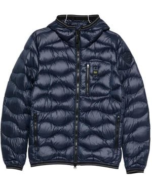 Blauer Quilted Hooded Jacket - Blue