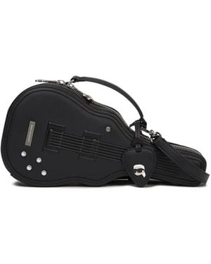 KARL LAGERFELD Ikon Guitar Crossbody Bag - Black