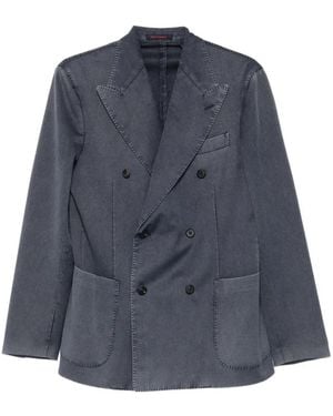 The Gigi Double-Breasted Blazer - Blue