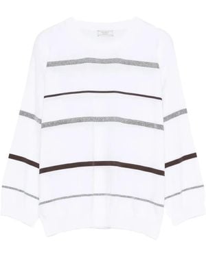 Peserico Striped Top - White