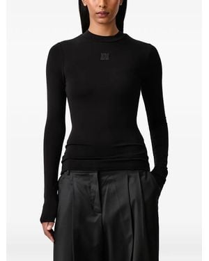 WRSTBHVR T-Shirt À Manches Longues Et Patch Logo - Black