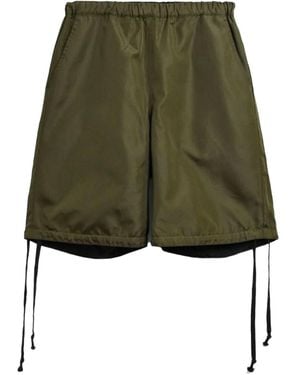 Taion Drawstring-Hem Shorts - Green