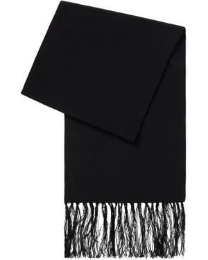 Fursac Fringed Silk Scarf - Black