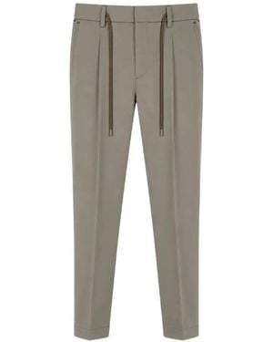 Manuel Ritz Pleated Drawstring Trousers - Grey