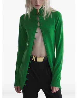 Mugler Cashmere Open Cardigan - Green