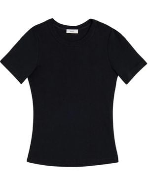 A.L.C. Paloma Ribbed Cotton T-Shirt - Black