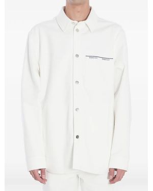 Gucci Chest Pocket Buttoned Jacket - White