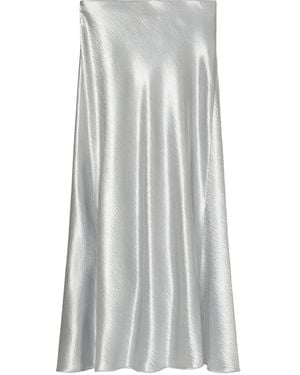 Tory Burch Satin Midi Skirt - White