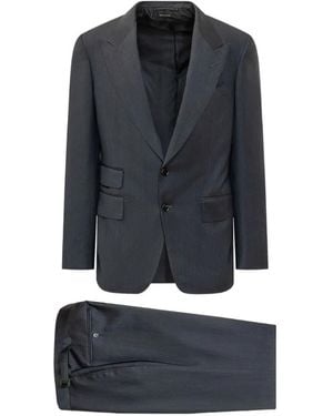 Tom Ford Shelton Peak-Lapel Suit - Blue