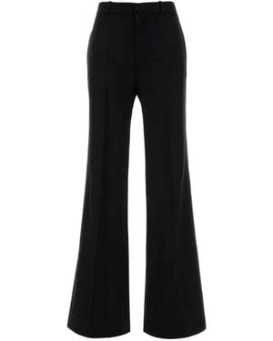 Chloé Pantalon Tailleur En Laine Grain De Poudre Noir Pants - Black