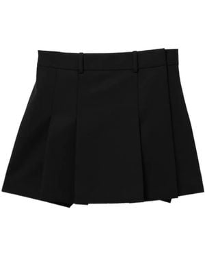 Helmut Lang Pleated Mini Skirt - Black