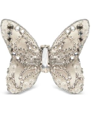 Jennifer Behr Abbie Crystal Butterfly Hair Clip - Natural