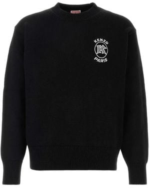 KENZO Logo-Embroidery Jumper - Black