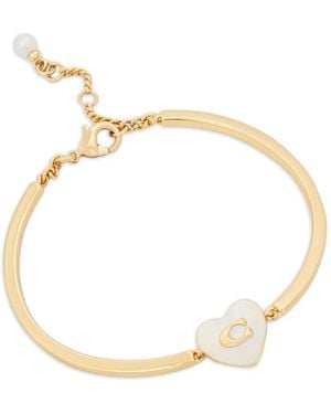 COACH ハートチャーム ブレスレット - メタリック