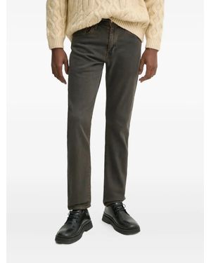 Levi's 502 Logo-Patch Jeans - Brown