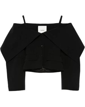 Nanushka Foldback-Neckline Blazer - Black