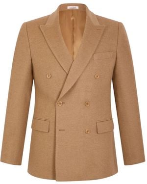 Fursac Double-Breasted Blazer - Brown