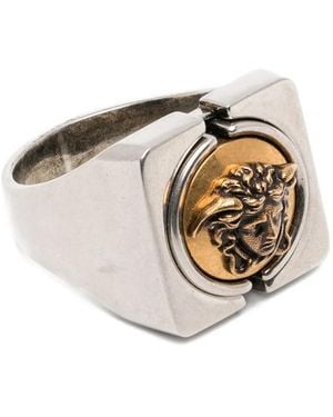 Versace Siegelring Mit Medusa-Kopf - Mettallic