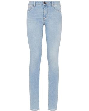 Philipp Plein Mid-Rise Skinny-Cut Jeans - Blue