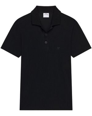 Courreges Piqué Polo Shirt - Black