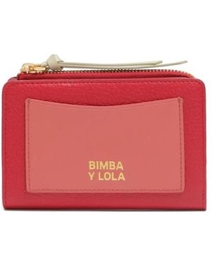 Bimba Y Lola Zip-Fastening Panelled Wallet - Red