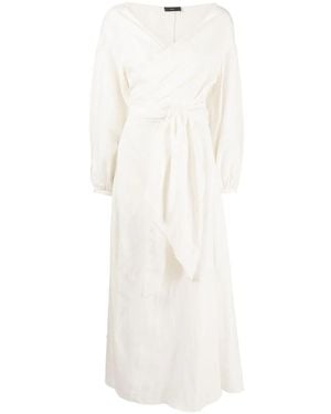 Voz Vestido Peasant Tipo Blusón - Blanco
